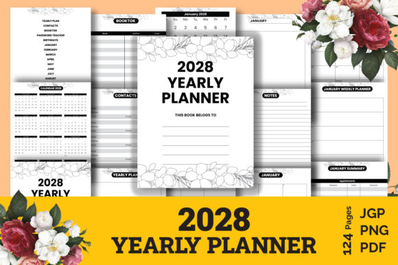 2028 Yearly Planner Bundle: Your Ultimate Organizer