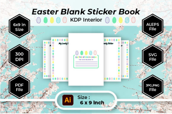 Explore Easter Blank Sticker Book KDP Interior