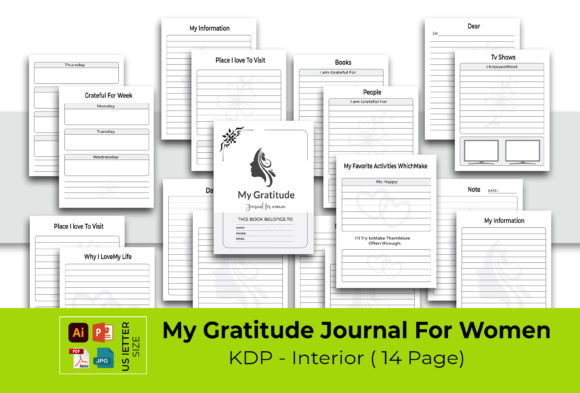 Gratitude Journal for Women KDP Interior