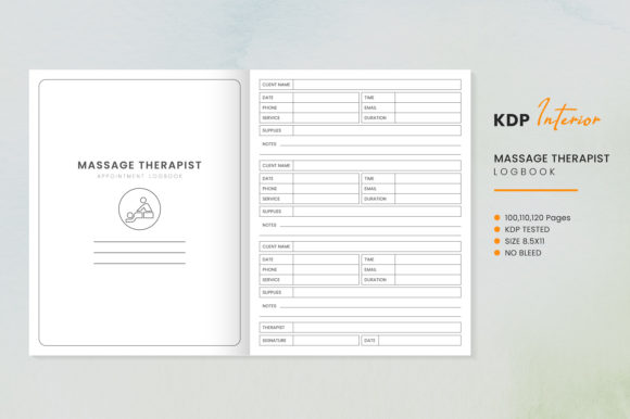 Mastering the Art of Record-Keeping with a Massage Therapist Logbook – KDP Interior