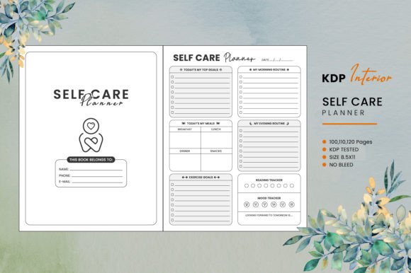 Self Care Planner Journal KDP Interior