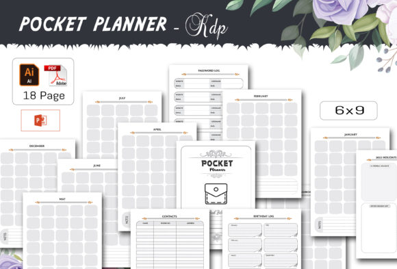 Undated Year Pocket Planner – Interior