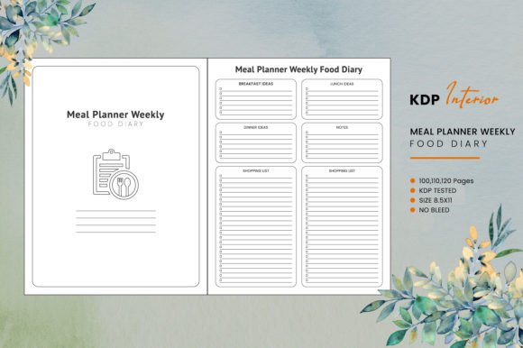 Weekly Meal Planner - KDP Interior